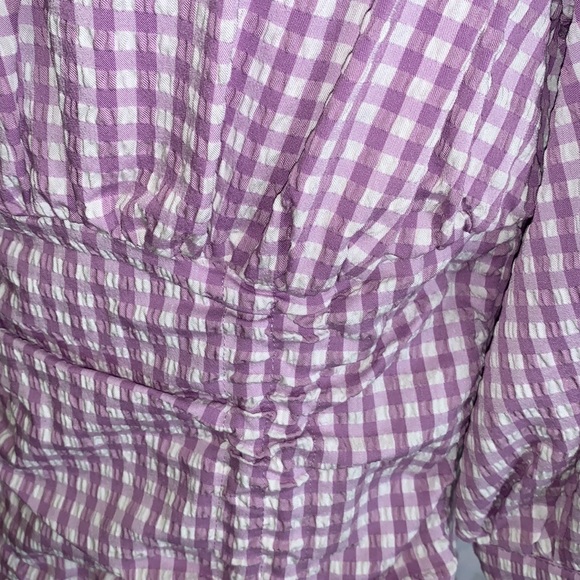 Zara Blogger’s Fave Lilac Gingham Mini Dress NWT E25011 - Picture 8 of 11